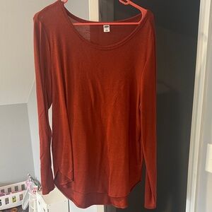 Old Navy Rust Scoop Neck Long Sleeve Tunic